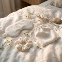 Masque pour les yeux en bambou biologique de qualité supérieure, masque de sommeil rafraîchissant doux pour la nuit, la méditation, le yoga, bandeau pour les yeux, pochette, quatre saisons