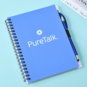 Ensemble cadeau de carnets à spirales personnalisés pour étudiants, avec stylo à bille et notes adhésives, vente en gros - Product Image 6