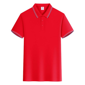 Polo personnalisé à manches courtes, couleur unie, polyester, bordure contrastée, pour usage quotidien, vêtements de travail, t-shirt publicitaire - Product Image 3