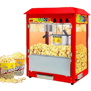 Sell Commercial Electric Heating Automatic Snack Shops Automatic Popcorn Maker Popcorn Machine Motor Provided 220v CX 17 1.4kw