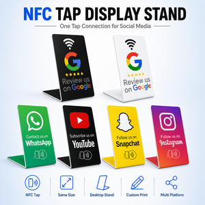 Espositore per Carte Regalo con <span class=keywords><strong>QR</strong></span> Code per Recensioni Google, Supporto per Codice <span class=keywords><strong>QR</strong></span>, Carta NFC Contactless per Recensioni Google - Product Image 2