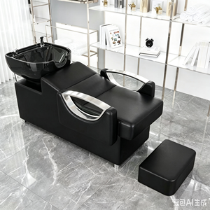 Mobilier de salon de beauté, lit de lavage inclinable avec évier, bac de lavage pour salon de coiffure - Product Image 3