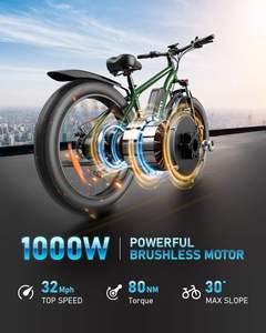 <span class=keywords><strong>Bicicleta</strong></span> Eléctrica QJ26 en Stock en la UE, Sensor Inteligente, 48v, 7 Velocidades, Motor sin Escobillas de 48v, <span class=keywords><strong>Bicicleta</strong></span> Eléctrica Urbana para Adultos, desde China - Product Image 2