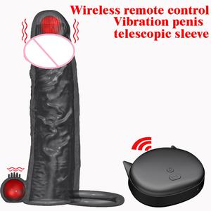 Sex Toys per Adulti Preservativi Vibranti per Pene Ingrandimento Preservativo Riutilizzabile per Uomo Vibratore Guaina per Pene Sex Toys per Coppie - Product Image 2