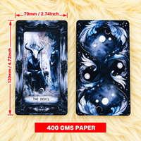 Cartes de tarot Dark Fantasy, jeu de 78 cartes avec guide et boîte, ensemble de tarot gothique, papier 400g, vente en gros, personnalisable