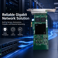 Tarjeta de Red Ethernet Gigabit de Cuatro Puertos Intel I350-T4, I350-AM4 PCIe2.1 X4 RJ45 SR-IOV VT-c para Servidor