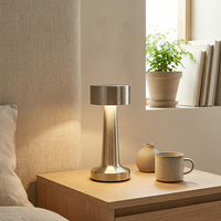 Lampe de bureau LED moderne réglable, sans fil et rechargeable via USB Type-C, contrôle tactile, intensité variable, éclairage portable pour la pièce