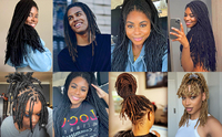 Prix de Gros 100% Faits Main Cheveux Humains Crochet Braids Hommes Femmes Afro 10 Brins Par Paquet Extension Dreadlocks