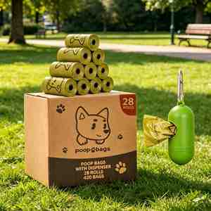 Eco-Friendly 100% Biodegradable Dog Waste Bags International Certified <b>Compostable</b> Pet Poop Bags for Wholesale - Product Image 2