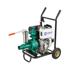 2 Inch 12hp Cao Đầu Nông Nghiệp Thủy Lợi Áp Lực Cao Bơm Diesel Đặt Bơm Tay