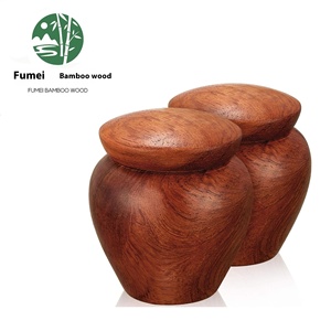 Urna Moderna de Luxo em Madeira Maciça Ecológica Feita à Mão para Cinzas de Animais (Cães e Gatos) com Logotipo Personalizado - Product Image 6