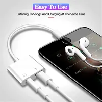 Offre Spéciale : Adaptateur Audio OTG 2-en-1 avec Répartiteur Casque Jack 3,5 mm et Câble Convertisseur de Charge pour Téléphone Mobile iPhone