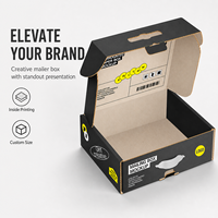 Boîte d'expédition personnalisée en carton ondulé durable avec poignée, impression de logo et approvisionnement en gros pour l'expédition e-commerce