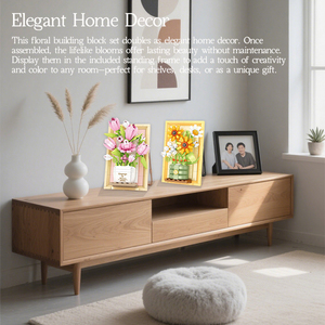 562-633Pcs Tulip Hướng Dương Tự Làm Hoa Xây Dựng Chơi Set Trang Trí Nội Thất Quà Tặng Xây Dựng Khối Hoa Đồ Chơi Cho Trẻ Em Gốc Giáo Dục - Product Image 4