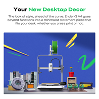 Printer 3D Otomatis Industri Ender3 V4 PLA Baru Garansi 1 Tahun USB/Wi-Fi Mencetak Satu Warna Tanpa Perlu Pengecatan Tambahan