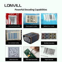 LONVILL, escáner de montaje fijo, lector de código de barras industrial a la venta, escáner de código QR Android con USB RS232