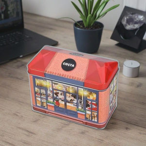 <strong>Money</strong> Box Size LXS-TIN BOX Coin Saving Tin Can Piggy Bank House Shape Custom Metal OEM Screw Top <strong>Money</strong> Tin Customized Saving <strong>Pot</strong> - Product Image 5