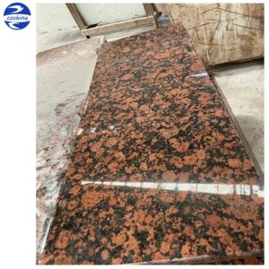 Buen precio barato Azulejos de granito rojo <span class=keywords><strong>Carmen</strong></span>, bloques de granito rojo rubí, Granito de dragón rojo real Granito marrón oscuro Báltico - Product Image 2