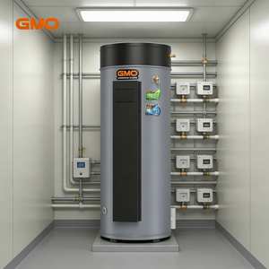 Chauffe-eau commercial à gaz de type cheminée OEM/ODM 73 kW 99 kW, échangeur de chaleur en cuivre, boîtier métallique, gaz naturel - Product Image 1