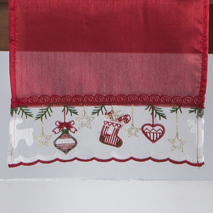 72-Inch Disposable <strong>Embroidered</strong> Christmas Style <strong>Table</strong> <strong>Runner</strong> Dresser Scarf Woven Decor Customizable Size for Dining Room Bedroom - Product Image 4