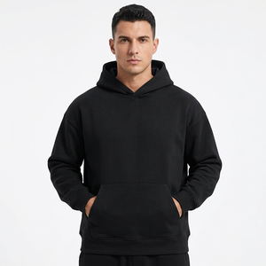 Sudadera con Capucha Negra para Hombre, con Forro, Personalizada con Estampado, para Otoño y Primavera, Venta Directa de Fábrica - Product Image 1