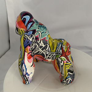 Graffiti transfert d'eau Animal décor de bureau Sculpture orang-outan vente en gros décor de maison Statue de gorille <span class=keywords><strong>sur</strong></span> <span class=keywords><strong>pied</strong></span> bricolage décor de maison - Product Image 2