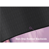 Tapis de yoga en tissu suédé avec motif de logo personnalisé, caoutchouc naturel, 1,5 mm, impression colorée, antidérapant, accessoires de Pilates