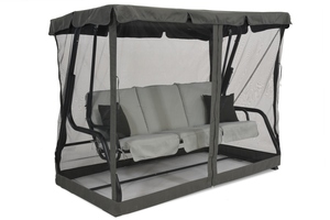 Gazebo đu giường với muỗi lưới hông ngoài trời Swing ngu gục với đệm và gối 3 chỗ ngồi ngoài trời Patio Swing ghế - Product Image 2