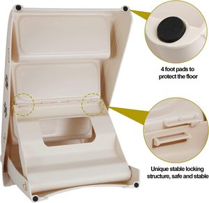 Hot Sailing Plastic Anti-Slip Furniture Foldable Pet Ladder Stairs with 4 <strong>Steps</strong> Ramp <strong>Dog</strong> <strong>Steps</strong> for High <strong>Bed</strong> <strong>Dogs</strong> - Product Image 5