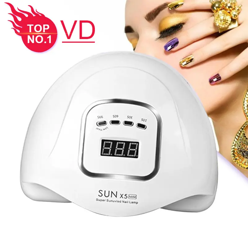 Sun X5 MAX 150w Nail Tools Double Hands Fast Drying Machine Sun X Gel Flash Cure Uv Led Nail Lamp Dryer