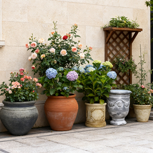 Pot <span class=keywords><strong>de</strong></span> jardin en céramique émaillée fait main européen pour arbres et arbustes, commande en gros pour <span class=keywords><strong>entreprise</strong></span> commerciale - Product Image 4