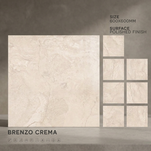 Glacier Nero - Baldosas de Porcelana Pulida de 600x600 mm, Efecto Granito Oscuro, Diseño Moderno para Interiores, 8 mm - Product Image 1