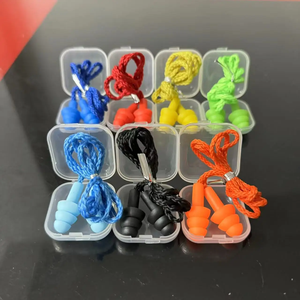 Geräuschunterdrückende Silikon-Ohrstöpsel Komfortable Silikon-Ohrstöpsel 1 Paar Box NRR 29dB für Schwimmen Erwachsene Ohrstöpsel Wasser Dusche - Product Image 1