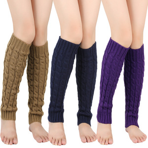 Wholesale Autumn and Winter Warm Woolen Knitted Foot Warmers Long Leg <strong>Boot</strong> Covers <strong>Slouch</strong> Socks - Product Image 2
