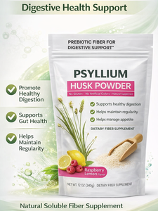 Pó de Fibra de <span class=keywords><strong>Psyllium</strong></span> Orgânico para Saúde Intestinal, Suplemento de Fibra Dietética, Fabricante OEM - Product Image 5