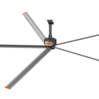 Ventilateurs de plafond HVLS de la série Charm RTFANS avec pales en alliage d'aluminium, moteur PMSM, certifiés CE pour usine, atelier, station logistique