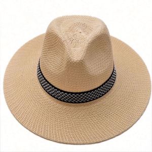 Design Promotion Factory Straw Cowboy <b>Hats</b> Directly Sale Moderate Price Mens Custom Summer Cowboy Straw <b>Hat</b> with Leather Strap - Product Image 2