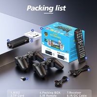 Konsol Game TV Set-Top Box ISDB-T/DVB-T2 Lintas Batas 4K/1080p Sistem Ganda Android dengan 2 Pengontrol Nirkabel