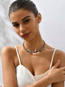 Dainty Minimalist Crystal Tennis Chocker Bijoux esthétiques Colliers arc-en-ciel pour femmes Collier élégant - Product Image 4