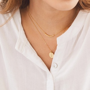 Collar de Barra Delgada Curva de Acero Inoxidable Personalizado con Frase Grabada, Joyerí<span class=keywords><strong>a</strong></span> de <span class=keywords><strong>Amistad</strong></span> con Coordenadas para Mujer - Product Image 6