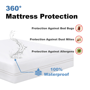 Waterproof <strong>Mattress</strong> Cover Antibacterial <strong>Zip</strong> Queen King Size Cotton Cooling Bamboo Waterproof <strong>Mattress</strong> <strong>Protector</strong> With Zipper - Product Image 2