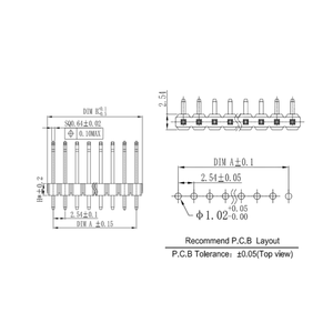 Nhà máy OEM 2.54 mét Pitch <span class=keywords><strong>Plug</strong></span>-in nghiêng góc nam <span class=keywords><strong>pin</strong></span> tiêu đề kết nối cho PCB Nylon nhà ở đồng vàng mạ điện - Product Image 2