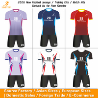 Maillots de football professionnels personnalisés pour clubs, uniformes d'équipe pour adultes, manches courtes d'été, respirants, séchage rapide, fournisseur d'équipements de football