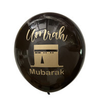 Guirlande de papier Umrah Mubarak, décoration Umrah, guirlande de drapeaux suspendus, ballons en latex Umrah