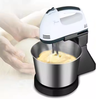 Batteur Électrique Ménager 7 Vitesses pour Cuisine, Fouet Mélangeur à Gâteau, Batteur à Œufs Portable et Mélangeur de Pâte de Table