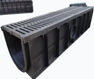 Plastic Drain Trench Pvc Rain Water Floor Stainless Steel Linear Rainwater Ditch Drainage Channel