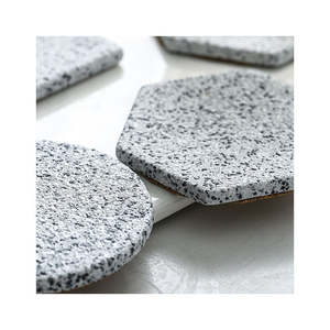 Manteles individuales de granito modernos para mesa de comedor, portavasos pequeños, almohadilla de cerámica con fondo de corcho, posavasos antideslizantes - Product Image 4