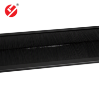 Panel Manajemen Kabel Tipe Brush 19 Inch 2U untuk Rak, Pengatur Kabel Masuk, Manajer Kabel Data Center, Kabinet Jaringan, Warna Hitam