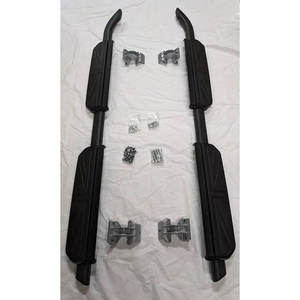 Marchepieds latéraux en alliage d'aluminium noir avec design <span class=keywords><strong>Union</strong></span> Jack pour Defender 110 2020-2023 - Product Image 1