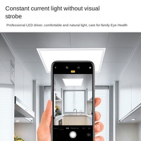 Plafonnier à écran plat à LED à spectre complet moderne 300x300, gousset en aluminium à cadre étroit, éclairage de bureau à domicile à haute luminosité